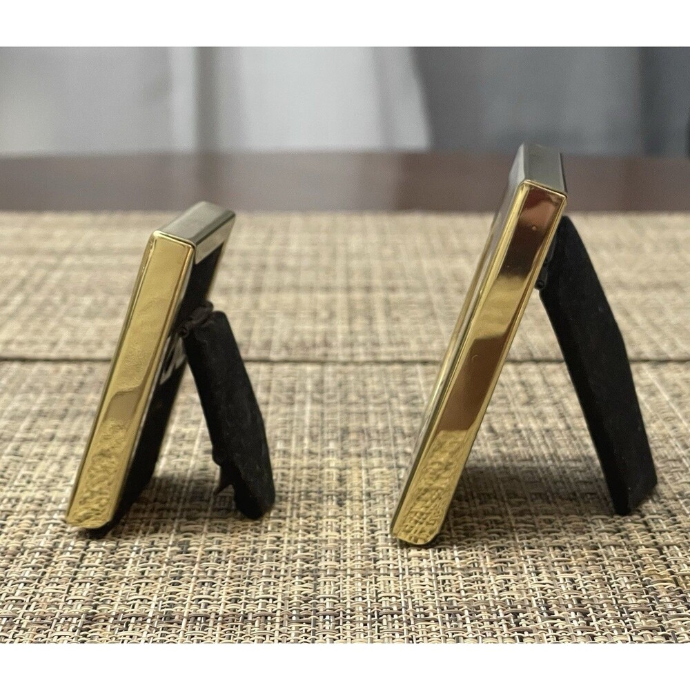 SOLD- CARR International Solid Brass Miniature Photo Frames Lot of Two Desktop - Picture 4 of 12